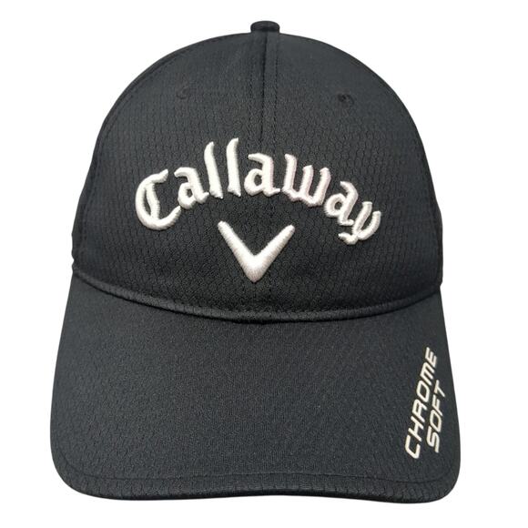 Callaway Odyssey Strapback Hat Black One Size Chrome Soft Adjustable - Picture 1 of 10